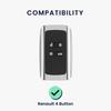 kwmobile Silicone Car Key Case Compatible for Renault 4-Button Car