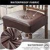 Square Shape Waterproof Seat Protectors PU Leather Stretch Seat Cushion Cover  Dining Room