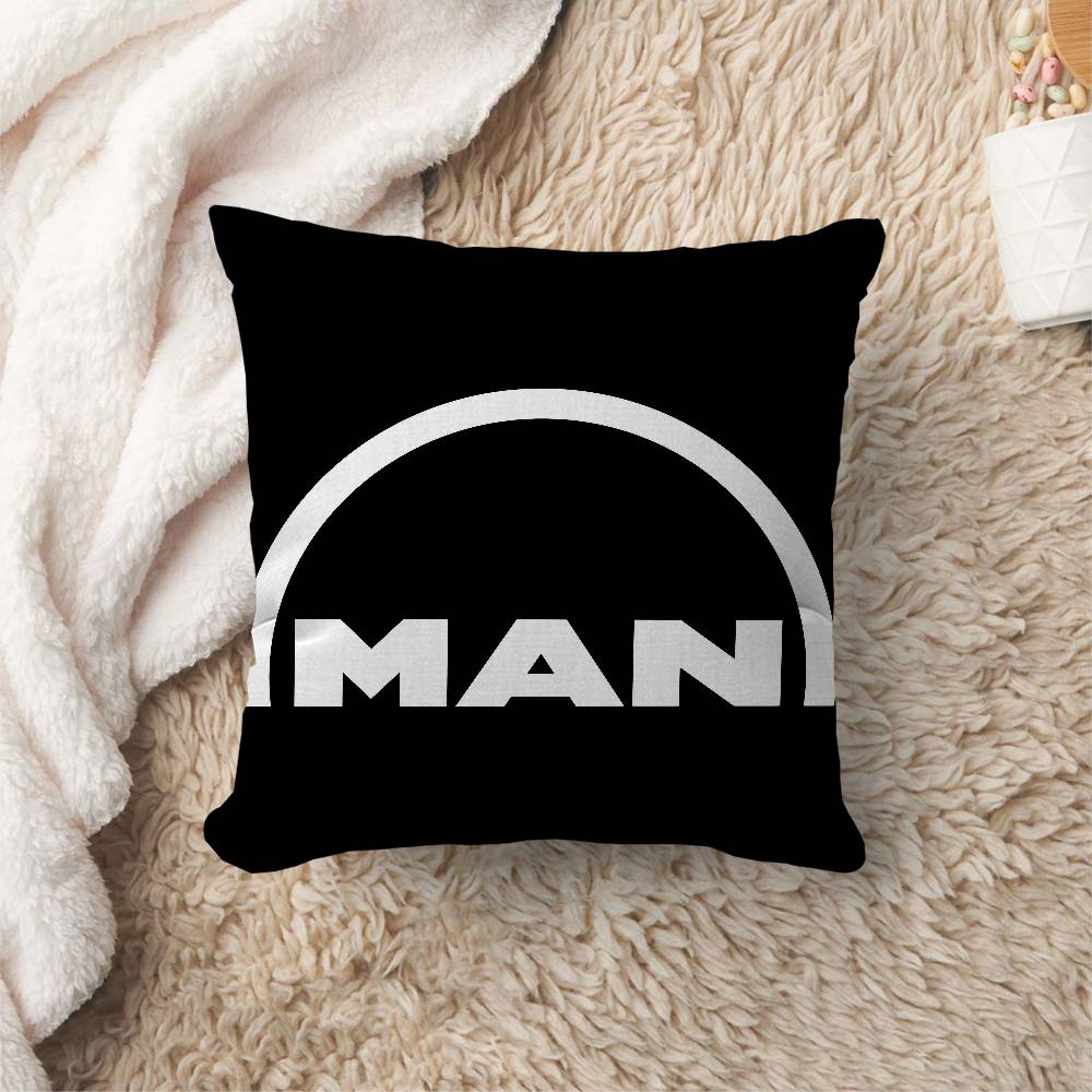 M-Man Truck Logo Pillow Gifts Home Office Furnishings Bedroom Sofa Car Cushion Cover Case 45X45Cm