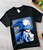 Футболка Neon Genesis Evangelion Рей Мисато Аска Аниме Ваифу Синдзи Черная Рубашка