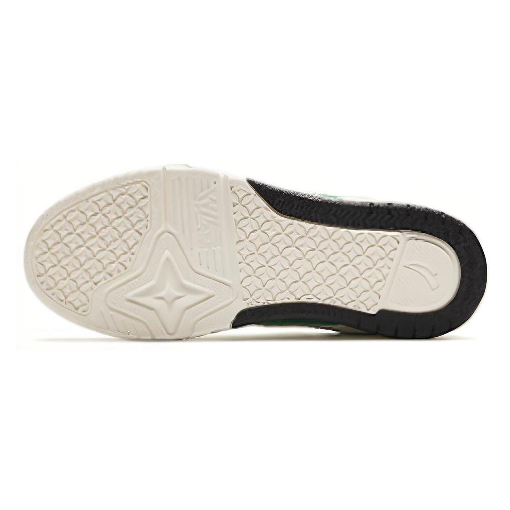 Anta Aojie Comfortable Versatile Shock Absorbing Wear Resistant Low Top Sneakers Men Sneakers White Green 112418040-8