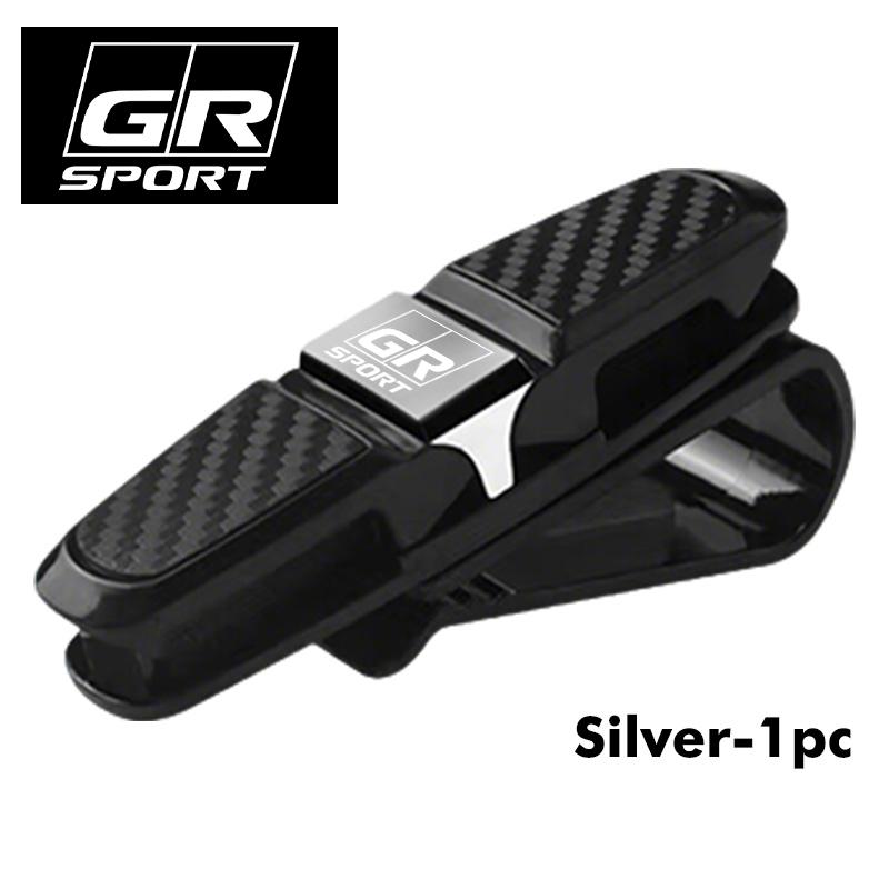 Carbon Fiber Car Interior Sun Visor Sunglasses Clip Eyeglasses Holder For S9 Crown Land Cruiser RAV4 Camry Yaris Corolla JH9