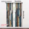 2pcs, Popular Curtain Panels 2D print Retro Faux Wood Plank Machine Washable Fabric (without rod) Gifts Perfect for Living Room,