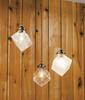 Interform Quadrato Pendant Light LT-2654FR, Incandescent Bulb, Frosted Glass, Multiple Hanging, Antique Style