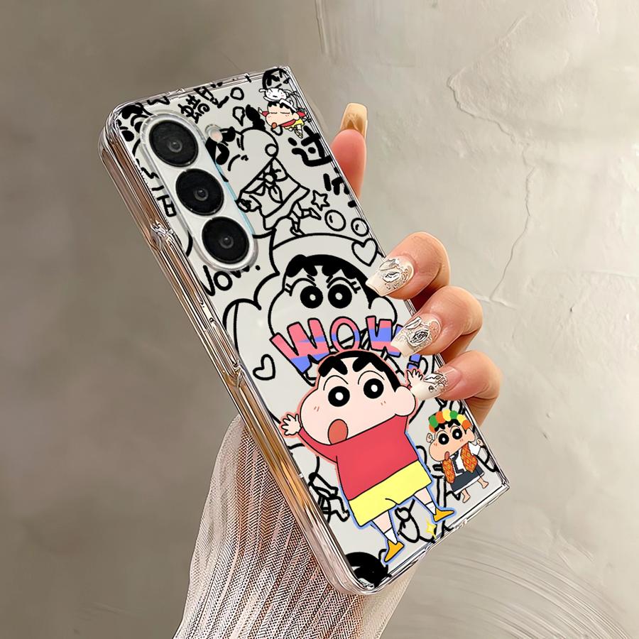 Crayon Shin Chan Nene Case for Samsung Galaxy Z Fold 7 6 5 4 3 ZFold3 ZFold7 ZFold5 ZFold6 ZFold4 Back Phone Cover