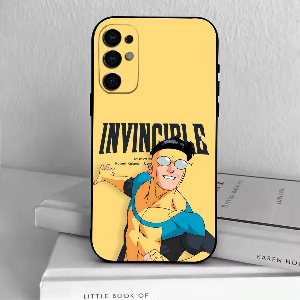 Смешной I-Invincible Чехол для телефона для Samsung S25, S24, S21, S22, S23, S30, Ultra, S20, Plus, Fe, Lite, Note, 10, Черная Крышка