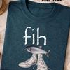 Fih Shoes Fish Funny Misspelled Fish Meme T Shirt Fih Calling Humor Tee Internet Joke Graphic Shirt for Meme Lovers Casual Funny Gift
