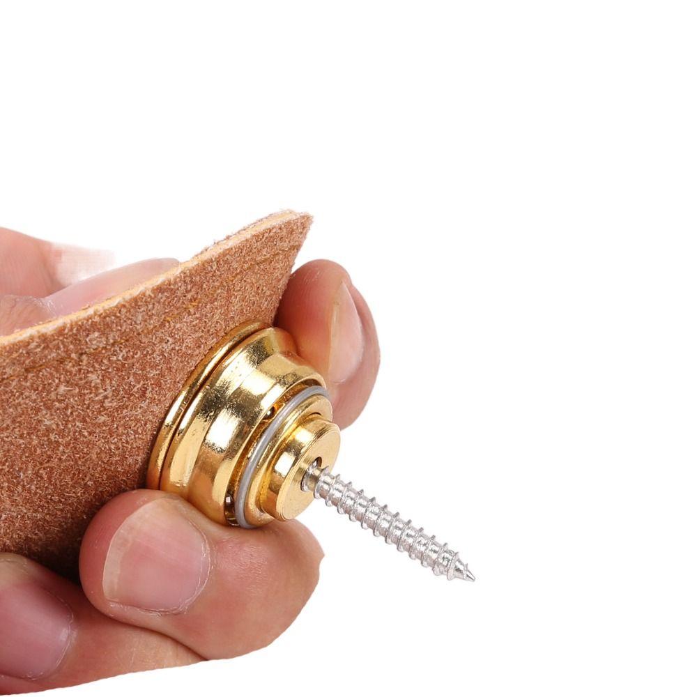 Для Акустического Электрического Бас-ремня Электрогитарный Стреплок Пуговица для Фиксации Гитарного Ремня