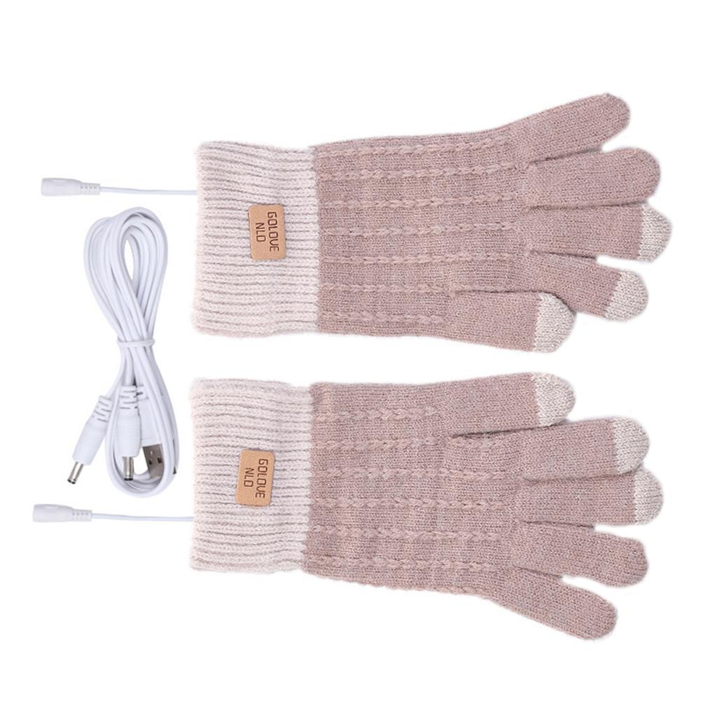 USB Heating Gloves for Men Women Adjustable Heated Thermal Gloves Heated Hand Warmers for Outdoor Skiing Cold Weather