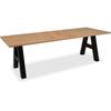 GRANADA Extendable Dining Table - Industrial Style - 6/10 People - 2 Extensions 40 Cm - L 157/237 X D 90 X H 75 Cm - Oak/Black