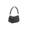 Coach Сумка Swinger 20 Однотонная На молнии Кожаная сумка для маджонга Сумка-тоут через плечо Маленькие женские сумки Черная C2643-B4BK