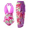 New One-piece Swimsuit Female Chiffon Skirt Swimsuit Set