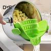 Силиконовый зажим на кастрюле, сито, защита от проливания, корзина для слива, универсальный пищевой дуршлаг для пасты, фруктов, овощей, кухни, ресторана, пикника