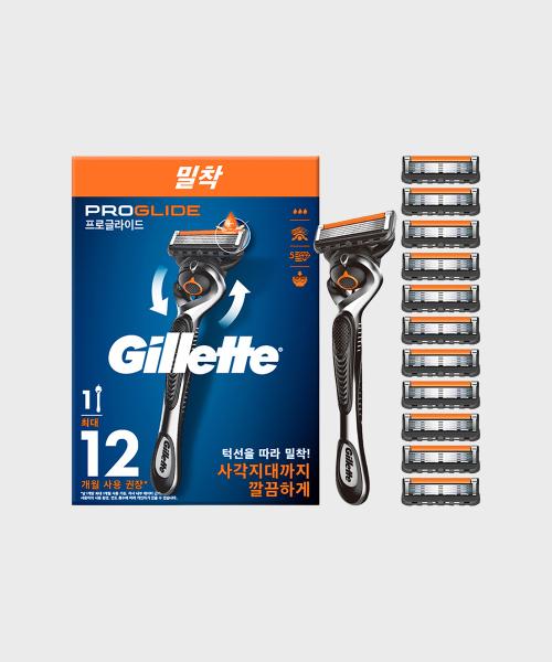 Gillette Proglide Manual Shaver Handle 1 + 12 Shaver Blades