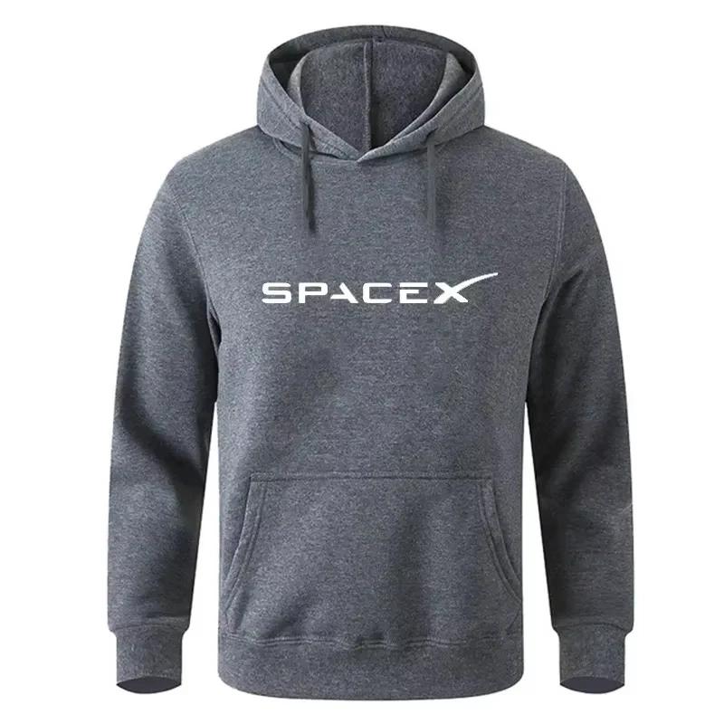 Худи SpaceX Space Travel для мужчин и женщин с принтом, свободного кроя, в стиле хип-хоп, коллекция весна-осень 2025.