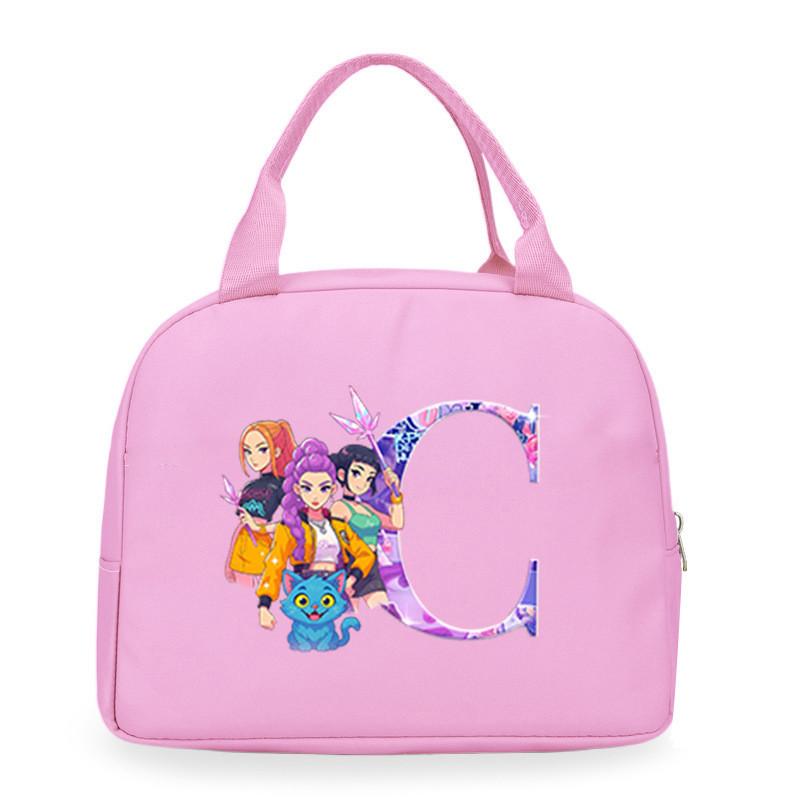 Детские Девочки Kpop Руми Зои Мира Дерпи Саджабойс С Принтом Студенческие Водонепроницаемые Сумки для Еды Ланч-бокса Повседневные Сумки