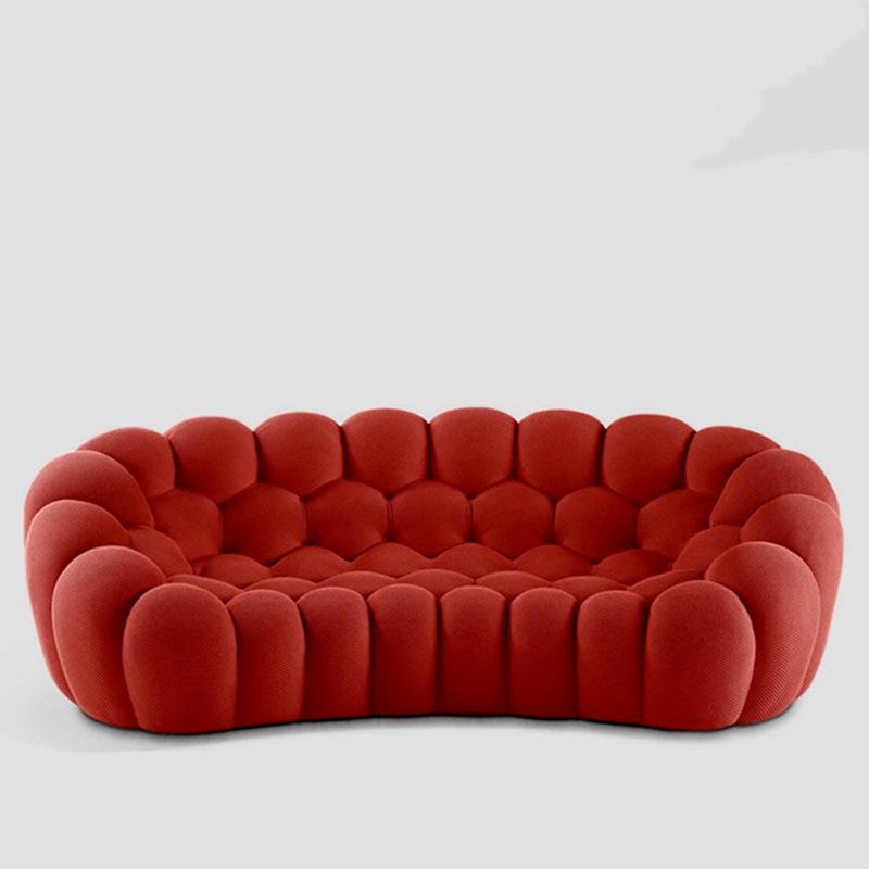 Roche Bobois Italian Modern Minimalist Bubble Sofa - Curved, Luxurious, Designer Piece for Living Room.