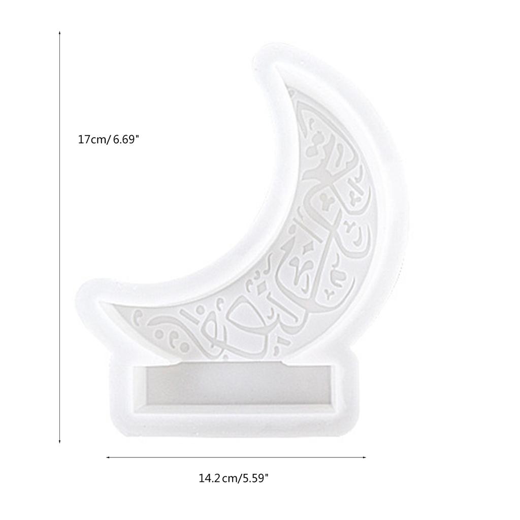 Moon Silicone Mould Moon Shaped Candle Molds DIY Soap Casting Molds Handmade Resin Molds for Eid Ramadan Decorations