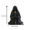 Gothic Black Robe Hooded Figure Resin Sculpture Mystical Wizard Statue Halloween Ornament Desk Decor For Home Or Office