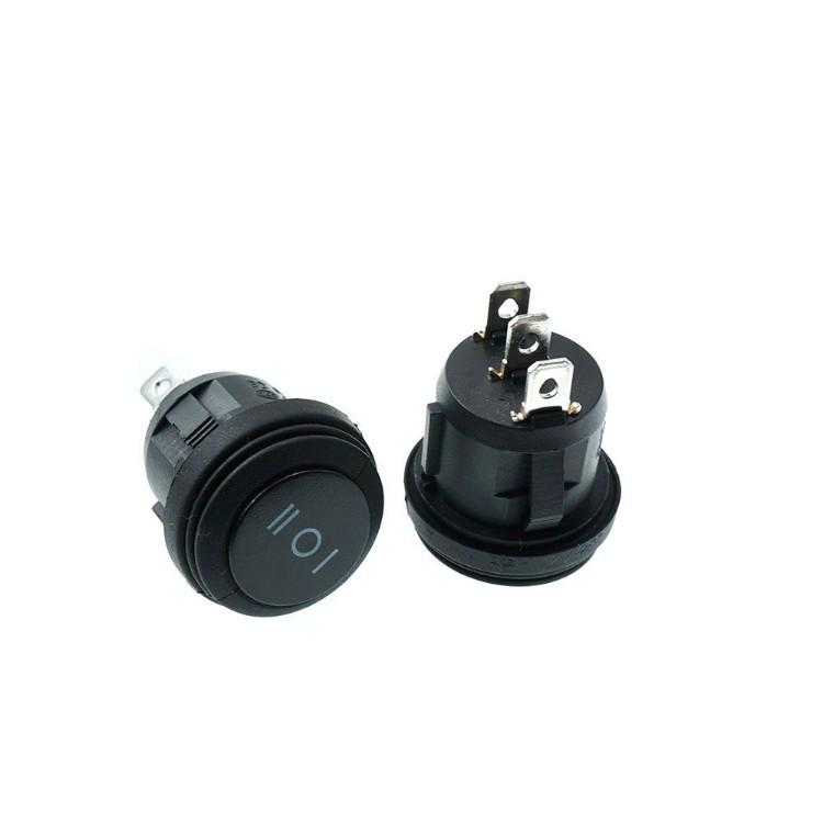 23MM Waterproof Round Power Switch with Light, Two-Position KCD6, 20mm Hole Diameter.