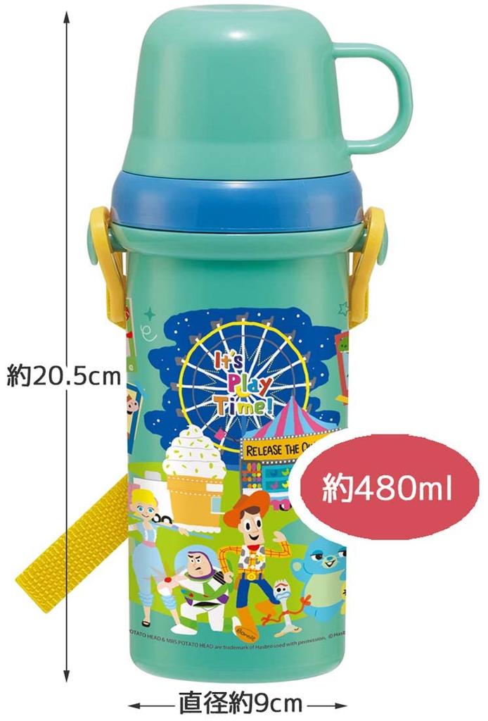 Skater Бутылка для воды 480 мл с чашкой Disney Toy Story 23 Boys Childrens PSB5KD-A