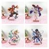 FAIRY TAIL модель персонажа из мультфильма аниме фигурка Нацу Эрза Люси косплей двухсторонние акриловые подставки модель декор стола Рождество