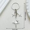 Metal Star and Moon Pendant Keychain for Bags and Luggage