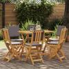 Outdoor Bistro Chairs with Cushions 6 pcs Dark Grey 38 x 46 x 85 cm