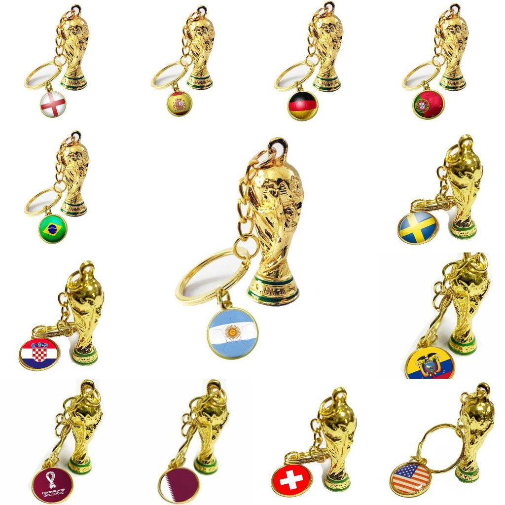 Брелок Футбол 2022 Брелок Национальный флаг Спорт Подарок для фаната Рождество
