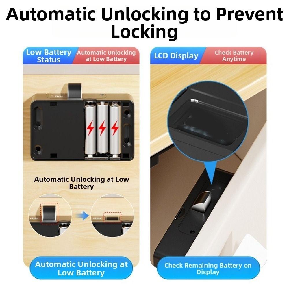 Invisible Design Invisible Smart Lock Card Swiping Cabinet Lock Swiping Invisible Lock Wardrobe