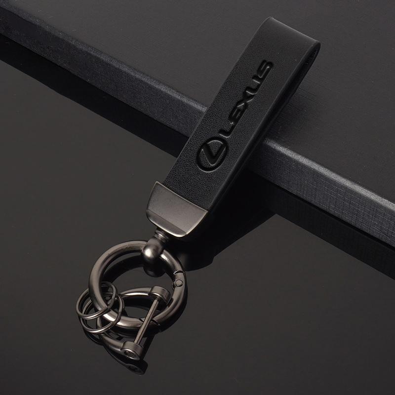 Leather Car Key Ring Keychain Pendant For Lexus LS LC RZ IS350 ES300 GS350 CT200h GX460 LX570 RX500h NX300 UX260 LM Accessories