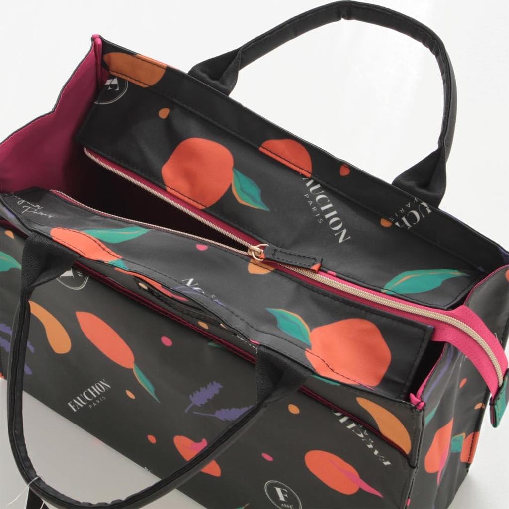 Сумка-тоут для ланча FAUCHON Bonjour Черная сумка [Цветущая] (Ламинированный) Париж. Женские 001286-0002-02