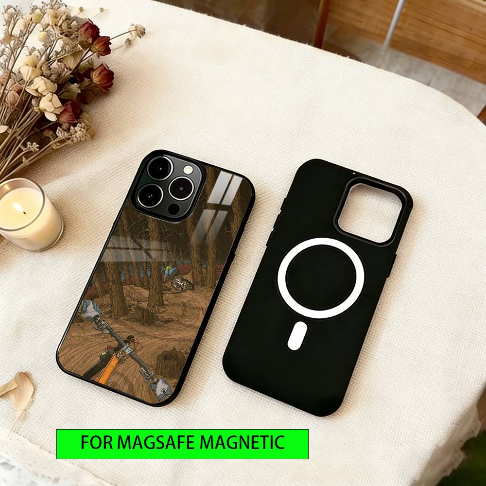 Mountain biking Phone Case For iPhone17,16,15,14,13,12,11 Plus,Pro Magnetic with Magsafe Wireless Charging