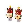 Christmas Gnome Night Light Resin Faceless Dwarf Xmas Tree LED Night Light with Multicolor Bulbs And On/Off Switch for Home Bathroom Bedroom Decor