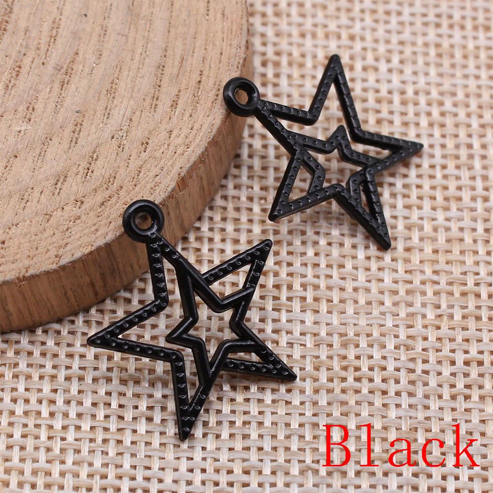 Hollow Pentagram Charms Pendant For Bracelet Necklace Jewelry Making Craft Findings