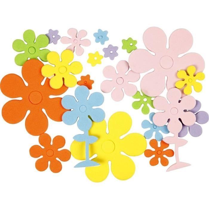 Lot de fleurs en papier mousse EVA - Assortiment de couleurs - 100 pcs