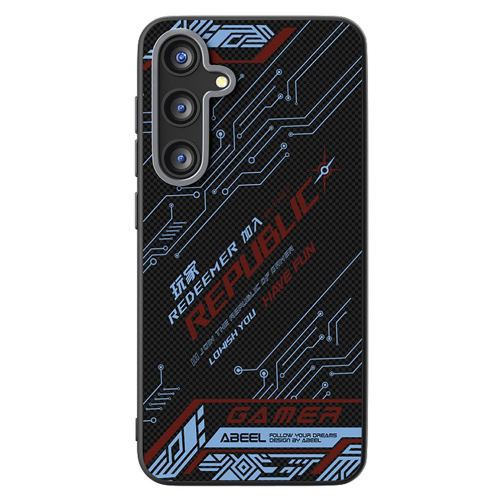 ABEEL Чехол для Samsung Galaxy S25 FE Совместимый с MagSafe Печатный ПК ТПУ Алюминиевый сплав Кожаный чехол для телефона