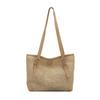Summer Woven Tote Bag For Women With Magnetic Closure And Inner Pockets For Beach And Casual Wear