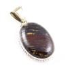 Подвеска из натурального железа с тигровым глазом, стерлингового серебра 925 пробы, двухцветная, 1,8 дюйма, p8v64