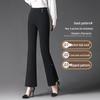 Women's High Waist Stretch Bootcut Pants - Slimming Elastic Waist Casual Wear for Moms