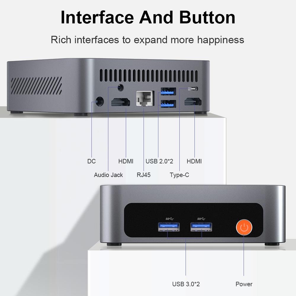 Мини-ПК Ninkear M7 16 ГБ + 512 ГБ SSD AMD 7430U Графика AMD Radeon Windows 11 PRO