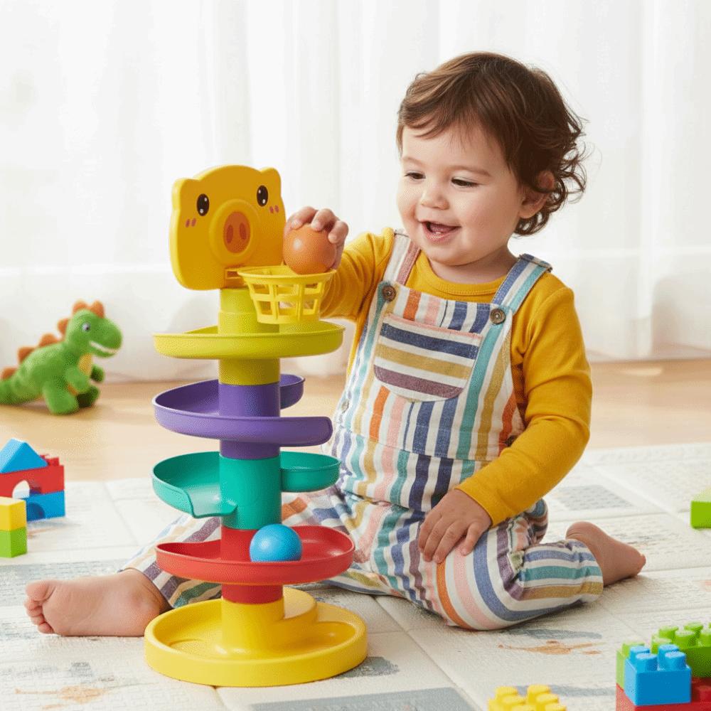 Sliding Ball Rolling Ball Tower Stacking Track Ball Tower Educational Games Children Play