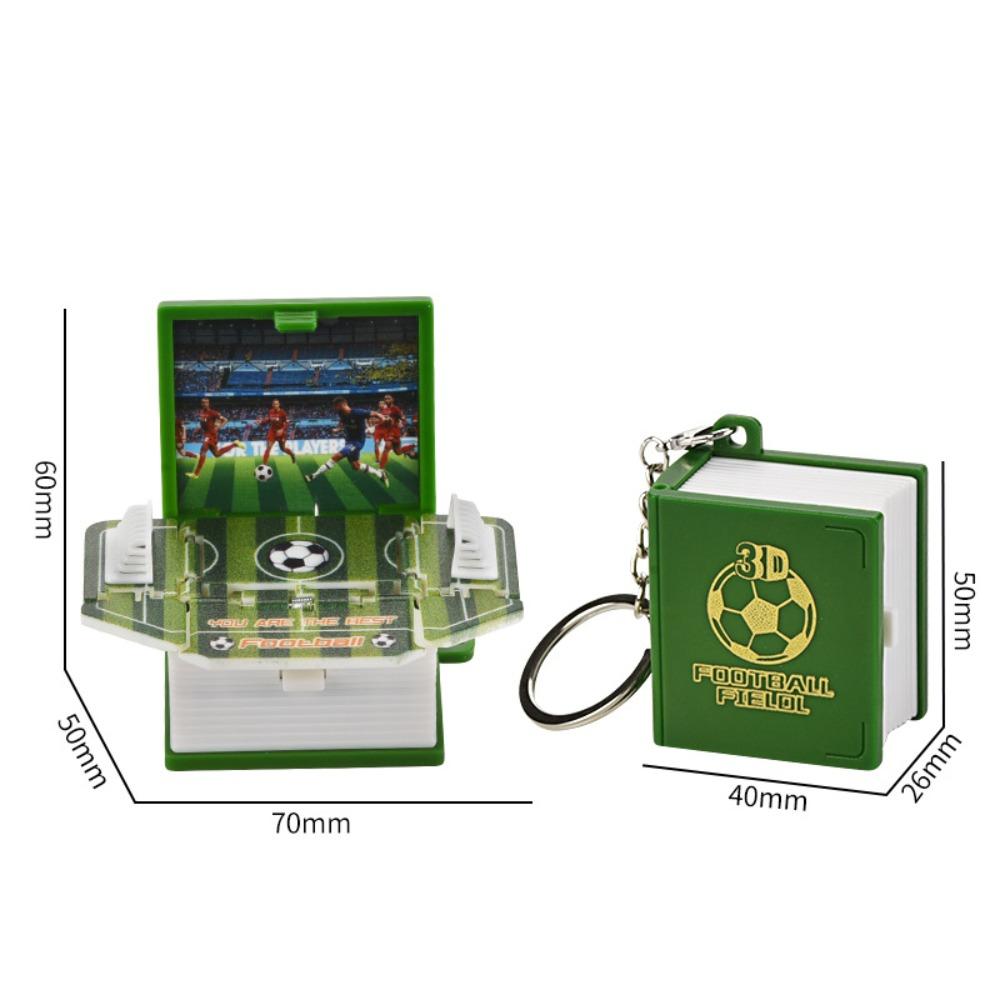 Dinosaur Castle Keyring 3D Book Mini Keyring Creative Folding Book Keychain Children