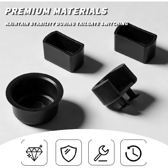 Tailgate Hinge Bushing F150 1987-2016 F6TZ99430B23AA 55274936AC | Eliminates sagging gate & rattling. ABS plastic 4 pcs set. Fits Dodge Ram F250 F350