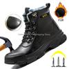 Fashion High Top Soft Safety Shoes For Men Work Sneakers Steel Toe Cap Kevlar Midsole Anti-punture Work Sneakers Ankle Winter Boots Male