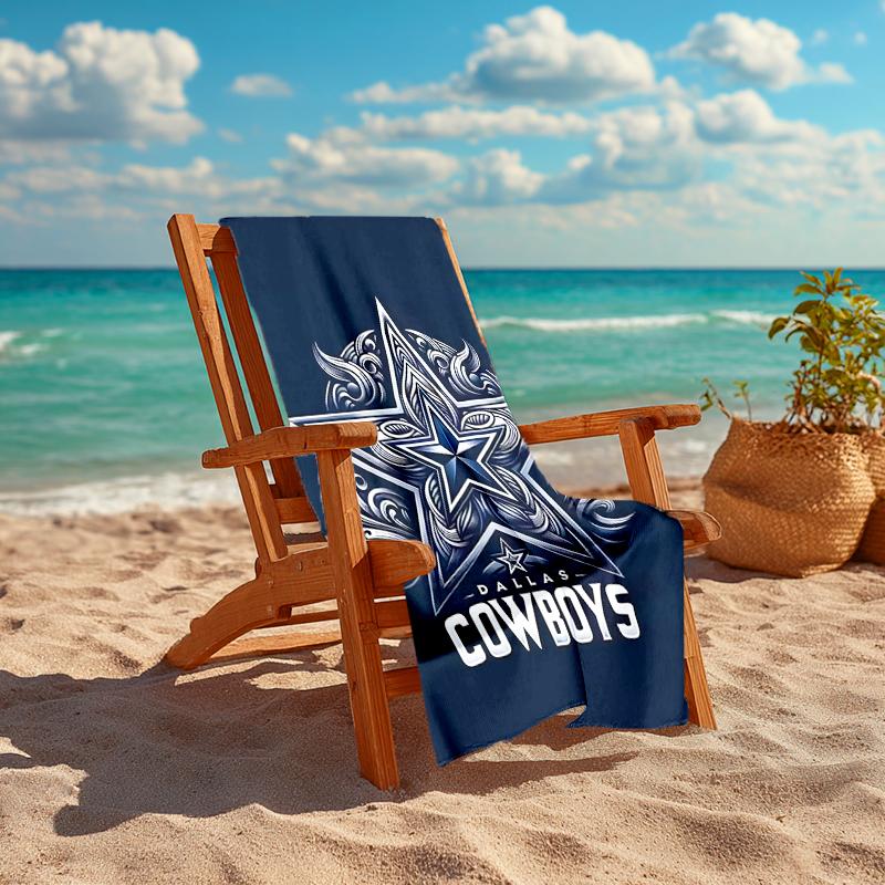 1pc Dallas Cowboys Beach Towel, Comfortable and Thick, and Swimming/Bath/Picnic/Camping Towel, Suitable for Seaside Beaches