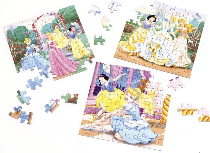 Puzzles 3x49 pièces Disney Princesses, Dès 5 ans, Ravensburger