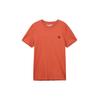 Round Neck Embroidered Slim Fit Short Sleeve T-Shirt Men Tops Orange A2EKJ-EG6