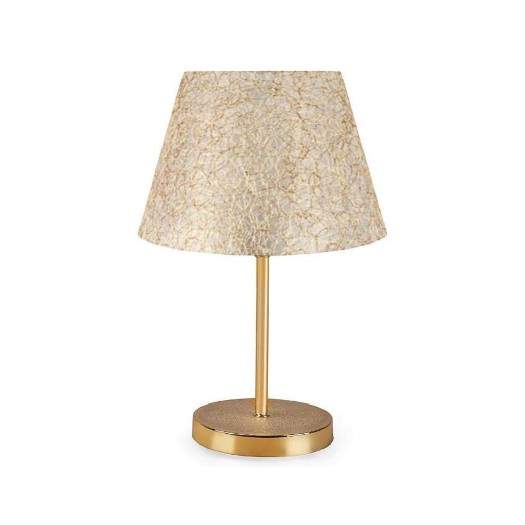 Золотая веревочная люстра с одним подвесом и 2 золотыми абажурами для спальни 