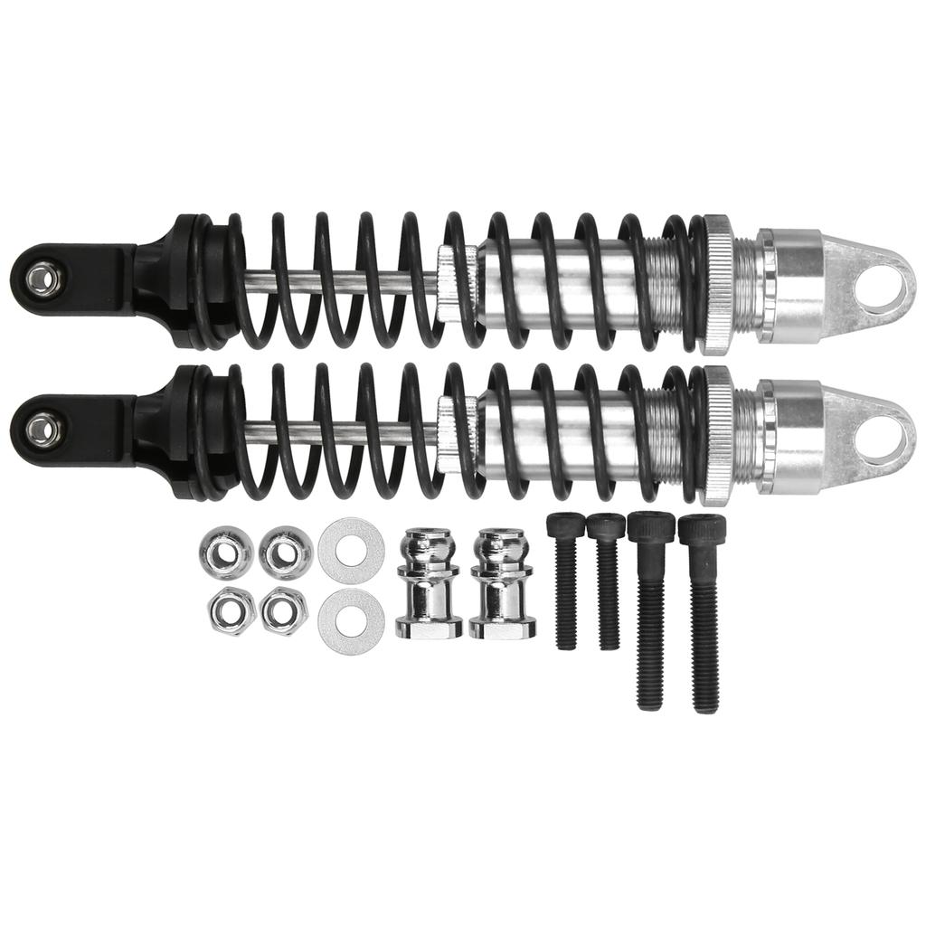 2Pcs 188mm RC Aluminium Shock Absorber Damper for HSP 94050 1 5 RC Gasoline OffRoad Cars(Silver )